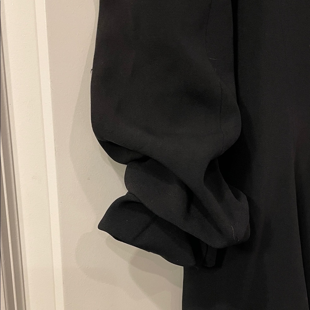Zara scrunched sleeves Black Blazer - Picture 4 of 7